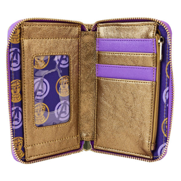 Loungefly - Marvel Comics - Thanos Gauntlet Metallic Zip Around Wallet