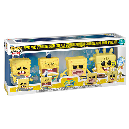 Spongebob Squarepants - Spongebob Squarepants Glow in the Dark US Exclusive Pop! Vinyl 4 Pack