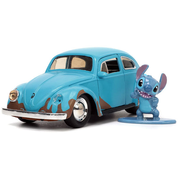 Lilo & Stitch - Volkswagen Beetle (Blue) 1:32 Scale with Stitch Metal Figure