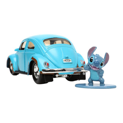 Lilo & Stitch - Volkswagen Beetle (Blue) 1:32 Scale with Stitch Metal Figure