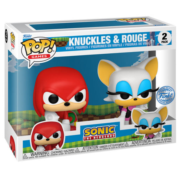 Sonic the Hedgehog - Knuckles & Rouge US Exclusive Pop! Vinyl 2 Pack