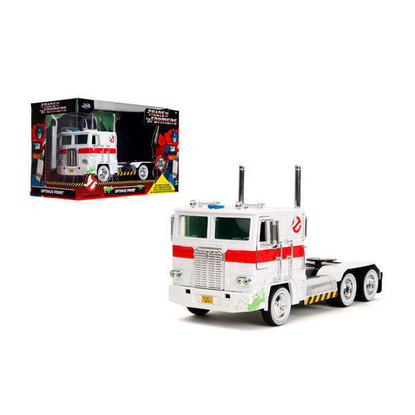 Hollywood Rides - Optimus Prime X Ghostbusters Ecto-1 1:24 Mash-up Diecast