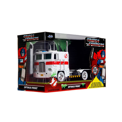 Hollywood Rides - Optimus Prime X Ghostbusters Ecto-1 1:24 Mash-up Diecast