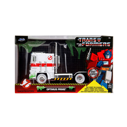 Hollywood Rides - Optimus Prime X Ghostbusters Ecto-1 1:24 Mash-up Diecast