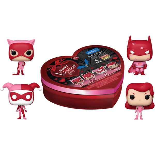 DC Comics: Valentines 2024 - Pink US Exclusive Pocket Pop! 4-Pack Heart Box