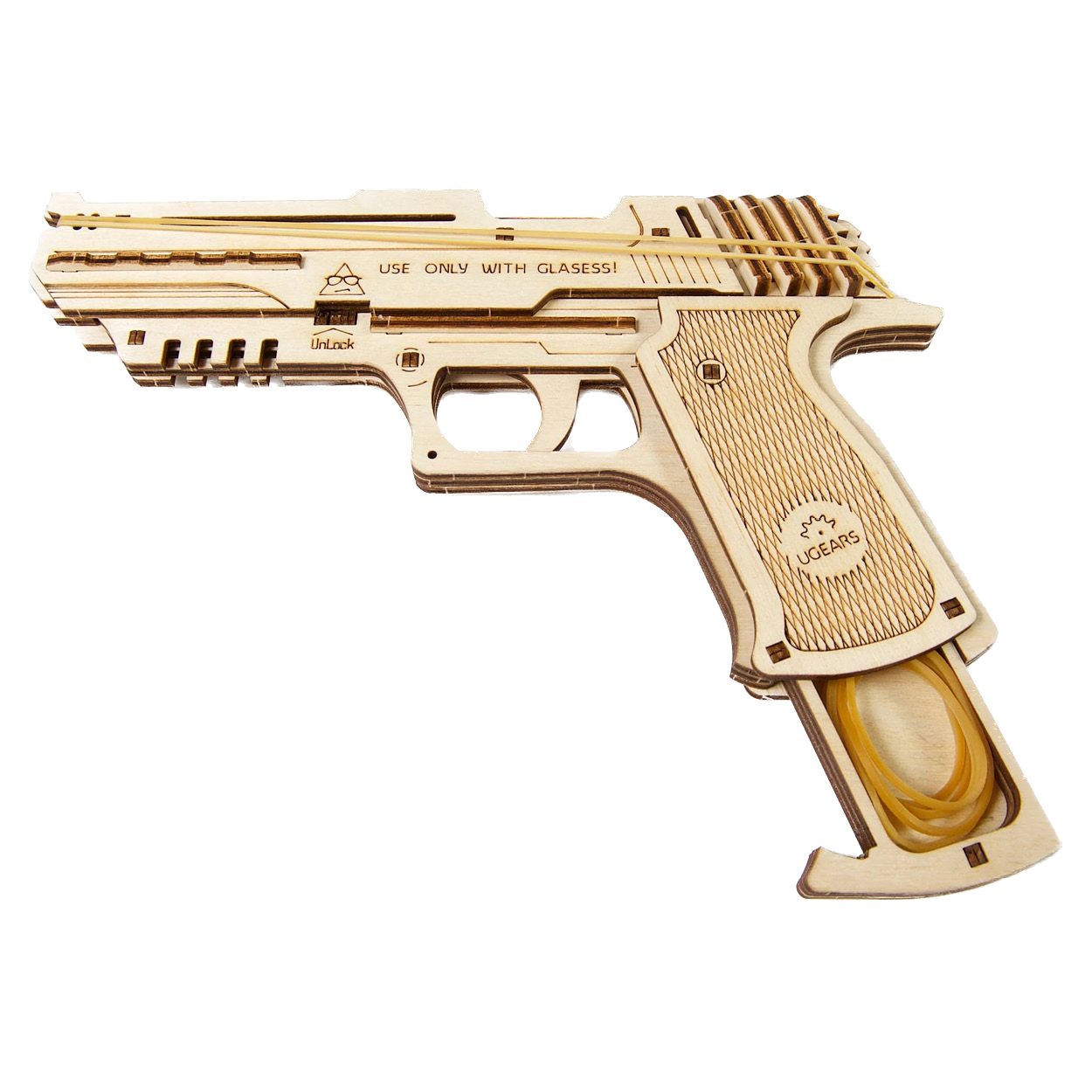 UGears Wolf-01 Mechanical Handgun