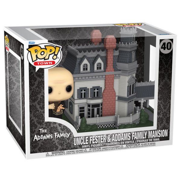 The Addams Family (1964) - Uncle Fester with Addams Family Mansion Pop! Town