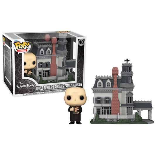 The Addams Family (1964) - Uncle Fester with Addams Family Mansion Pop! Town