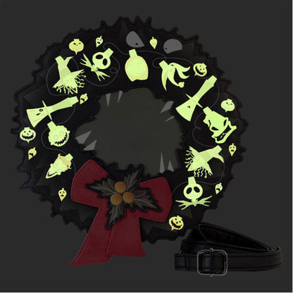 Loungefly - Nightmare Before Christmas - Wreath String Lights Glow Crossbody