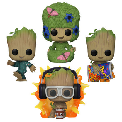 I Am Groot - I Am Groot Glow in the Dark US Exclusive Pop! Vinyl 4 Pack