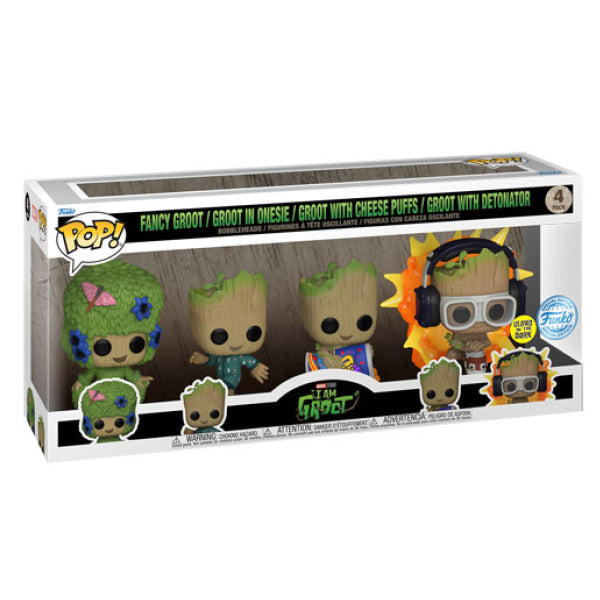 I Am Groot - I Am Groot Glow in the Dark US Exclusive Pop! Vinyl 4 Pack