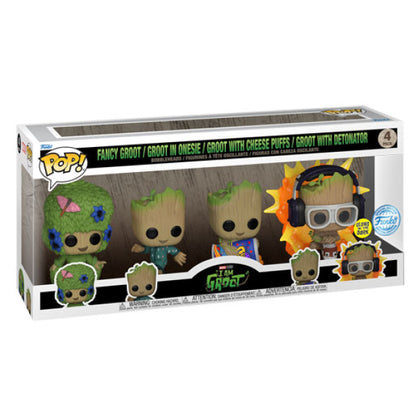 I Am Groot - I Am Groot Glow in the Dark US Exclusive Pop! Vinyl 4 Pack