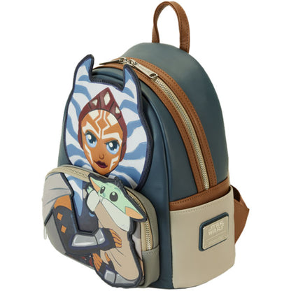 Loungefly - Star Wars - The Mandalorian - Ahsoka with Grogu Precious Cargo Mini Backpack