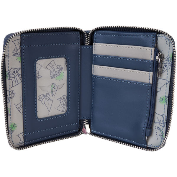 Loungefly - Star Wars - The Mandalorian - Ahsoka with Grogu Precious Cargo Zip Around Wallet