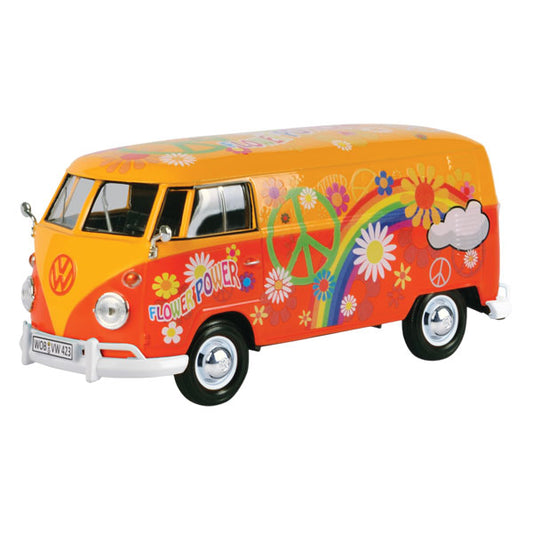 Volkswagen Collection - 1:24 Scale Volkswagen Type 2 (T1) Delivery Van With Flower Power