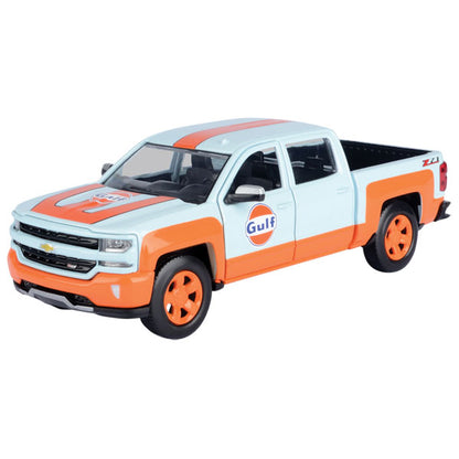 Gulf Collection - 1:27 Scale 2017 Chevy Silverado 1500 LT Z71 Crew Cab with Gulf Livery