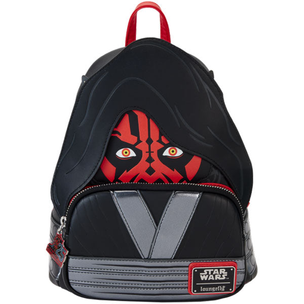 Loungefly - Star Wars - The Phantom Menace 25th Anniversary Darth Maul with Hood Cosplay Glow in the Dark Mini Backpack