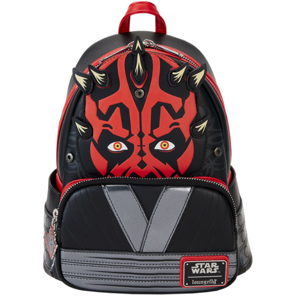 Loungefly - Star Wars - The Phantom Menace 25th Anniversary Darth Maul with Hood Cosplay Glow in the Dark Mini Backpack