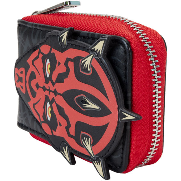 Loungefly - Star Wars - The Phantom Menace 25th Anniversary Darth Maul Glow in the Dark Accordion Wallet