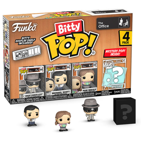 Image of The Office - Dwight the Strangler, Michael, Pam & Mystery Bitty Pop! Vinyl 4 Pack