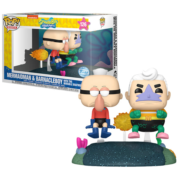 Spongebob - Mermaid Man and Barnacle Boy with Invisible Car US Exclusive Pop! Ride