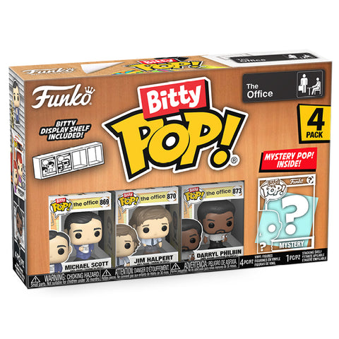 Image of The Office - Michael, Jim, Darryl & Mystery Bitty Pop! Vinyl 4 Pack