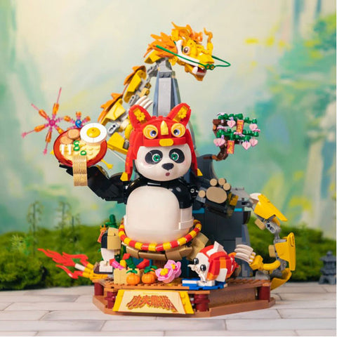 Image of Kung Fu Panda - Po's Cosrider Building Block Construction Set (186 Pieces)