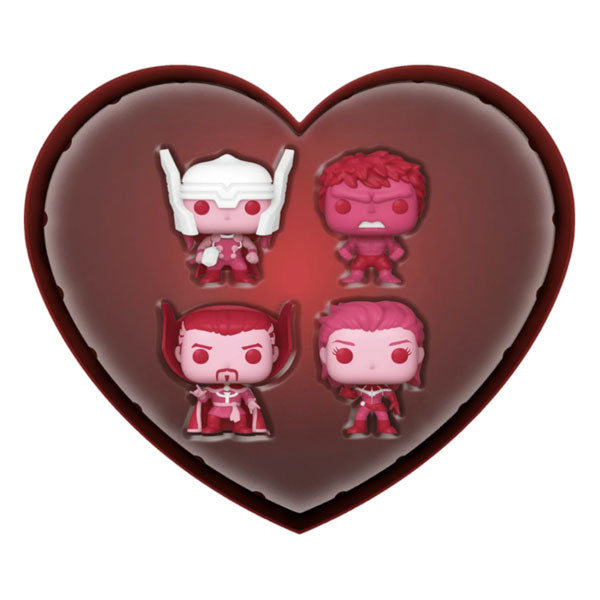 Marvel Comics: Valentines 2024 - Pink US Exclusive Pocket Pop! 4-Pack Heart Box