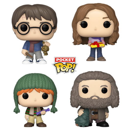 Harry Potter - Christmas Tree Holiday Box Pocket US Exclusive Pop! Vinyl 4 Pack