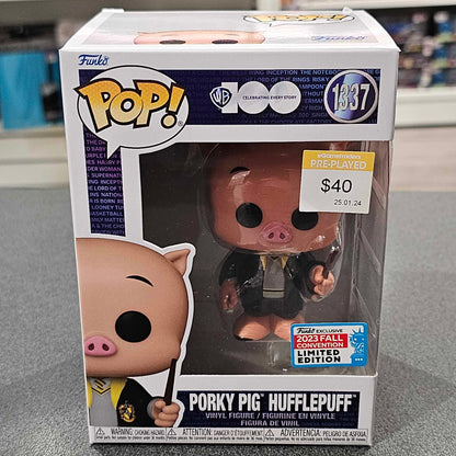 SDCC 2023 - Looney Tunes x Harry Potter - Porky Pig Hufflepuff US Exclusive Pop! Vinyl