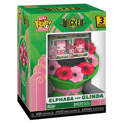 Wicked (2024) - Elphaba &amp; Glinda Valentines Bitty Pop! Bouquet 2 Pack