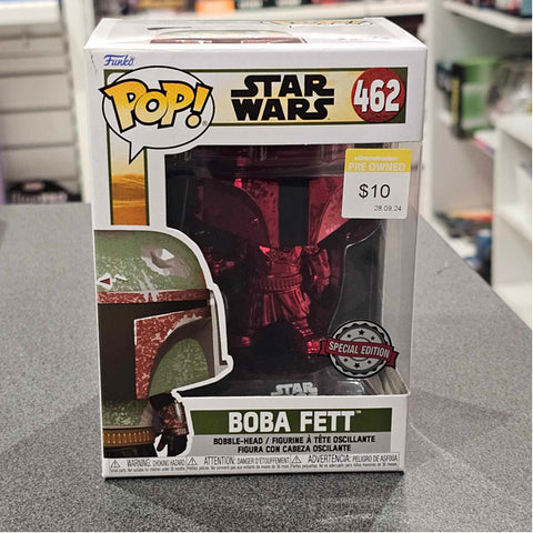 Image of Star Wars: The Mandalorian - Boba Fett Red Chrome US Exclusive Pop! Vinyl