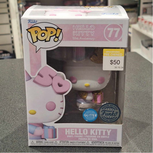 Hello Kitty with Present 50th Anniversary Glitter Pop! Vinyl