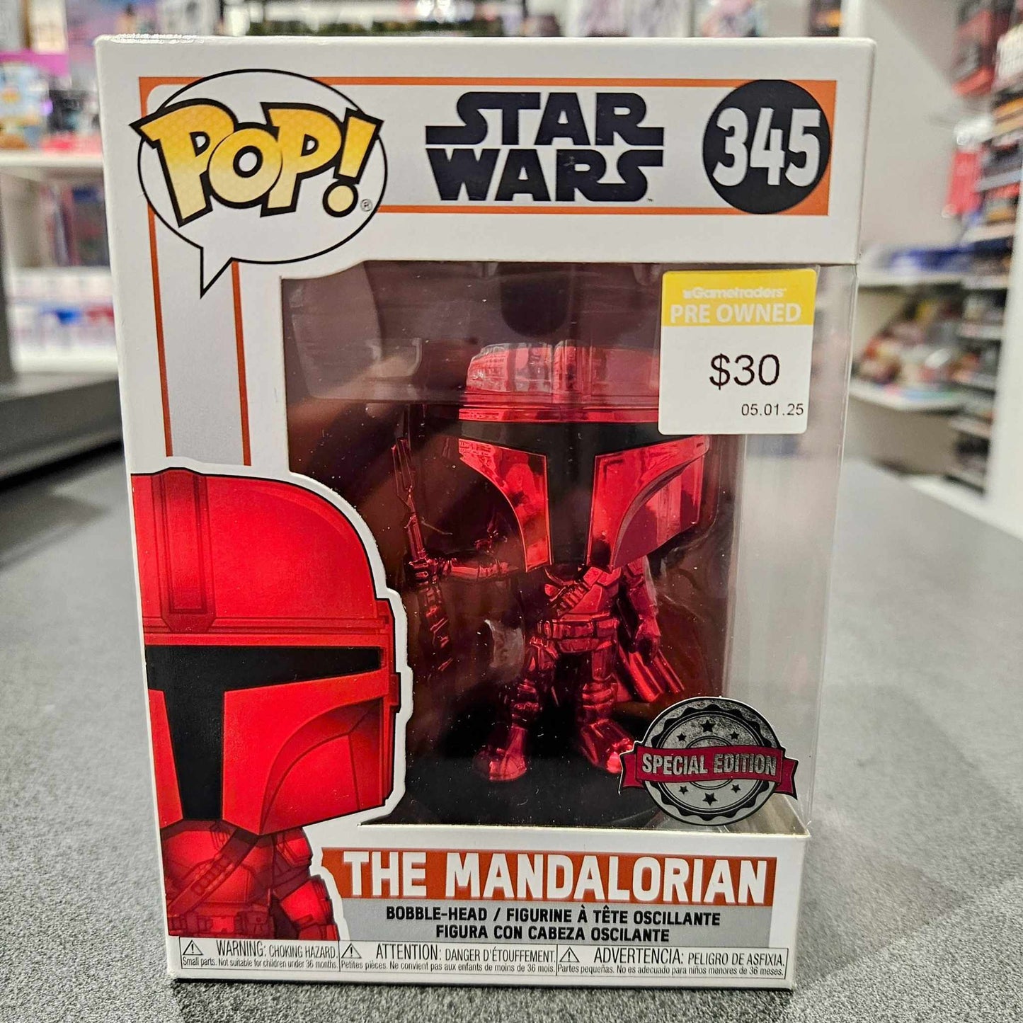 Star Wars: The Mandalorian - Mandalorian Red Metallic US Exclusive Pop! Vinyl