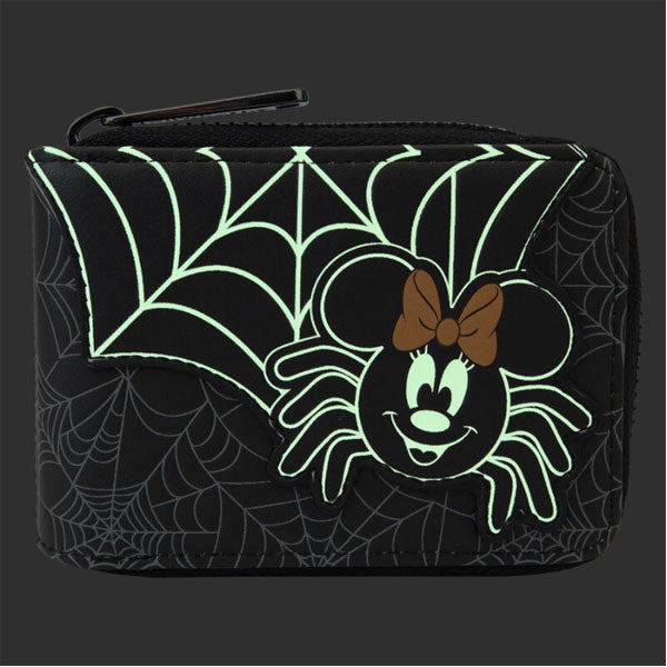 Loungefly - Disney - Minnie Mouse Spider Glow Accordion Wallet