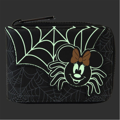 Loungefly - Disney - Minnie Mouse Spider Glow Accordion Wallet