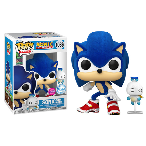 Sonic The Hedgehog - Sonic with Hero Chao Flocked US Exclusive Pop! Vinyl