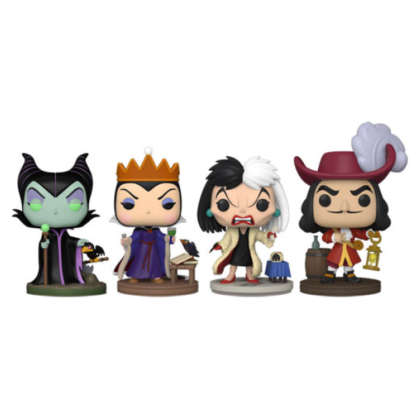 Disney: Villains - Glow in the Dark US Exclusive Pop! Vinyl 4 Pack