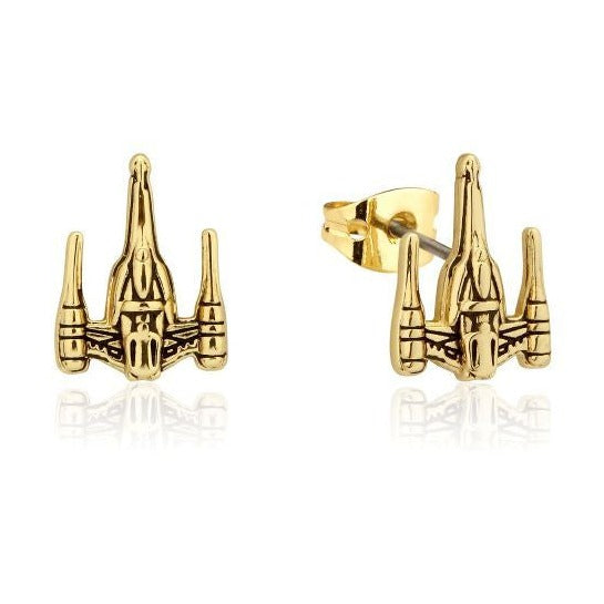 Couture Kingdom - Precious Metal Star Wars N1-Starfighter Stud Earrings