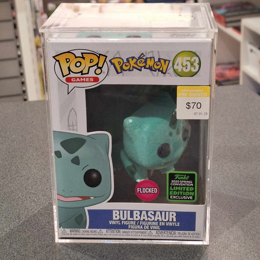 ECCC 2020 - Pokemon - Bulbasaur Flocked Exclusive Pop! Vinyl