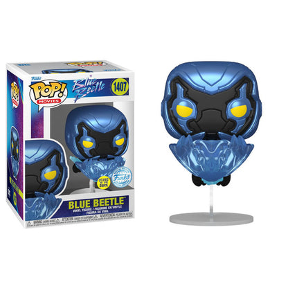 Blue Beetle (2023) - Blue Beetle in Flight Glow US Exclusive Pop! Vinyl