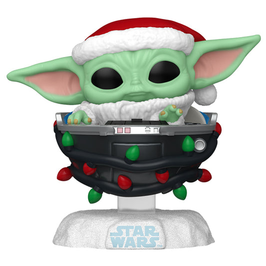 Star Wars: The Mandalorian - Grogu with Santa Hat in Pram (Holiday) Pop! Vinyl