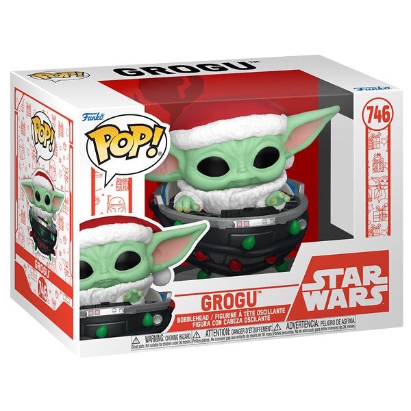 Star Wars: The Mandalorian - Grogu with Santa Hat in Pram (Holiday) Pop! Vinyl