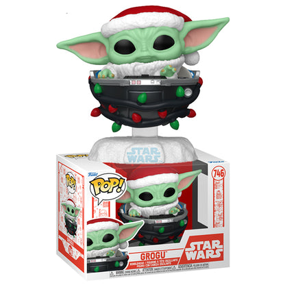 Star Wars: The Mandalorian - Grogu with Santa Hat in Pram (Holiday) Pop! Vinyl