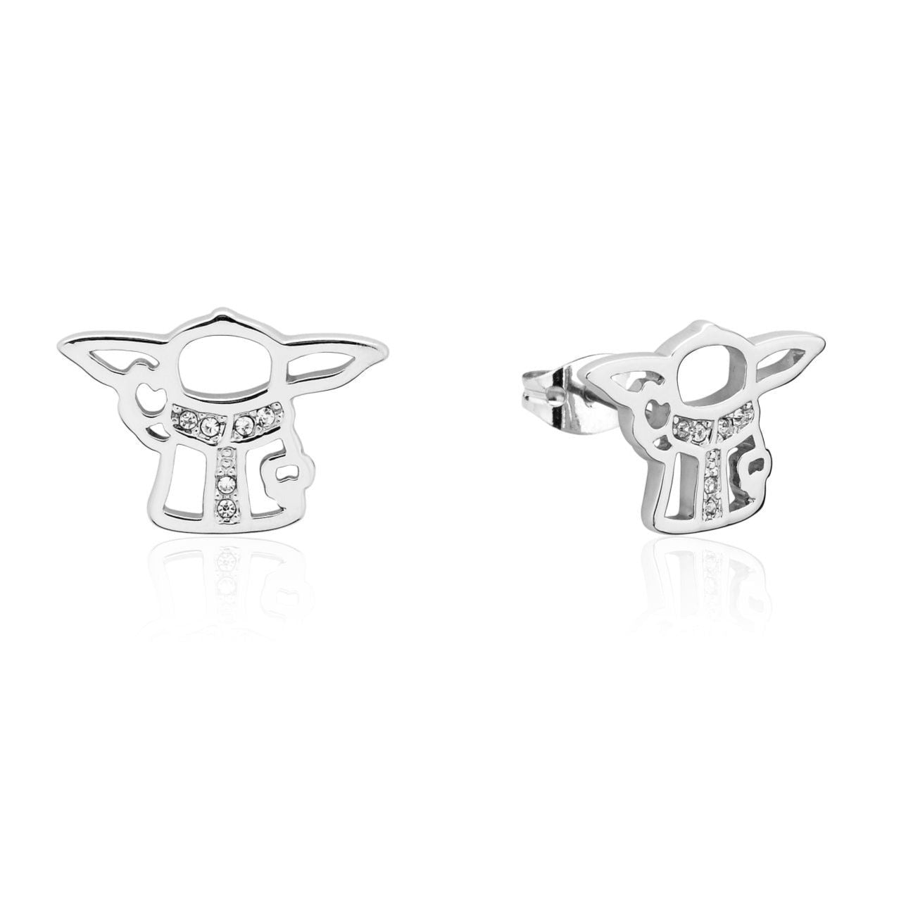 Couture Kingdom - Grogu Crystal Outline Stud Earrings