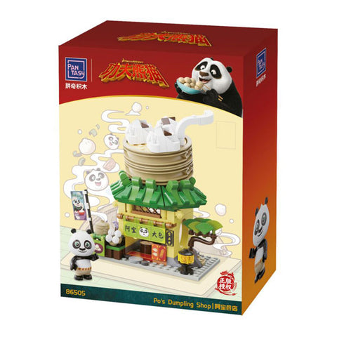 Image of Kung Fu Panda - Po's Dumpling Shop Mini Street View Building Block Construction Set (316 Pieces)