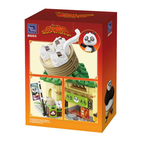 Image of Kung Fu Panda - Po's Dumpling Shop Mini Street View Building Block Construction Set (316 Pieces)