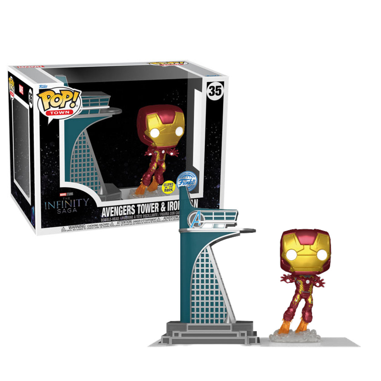 Avengers - Age of Ultron - Avengers Tower & Iron Man US Exclusive Glow Pop! Town