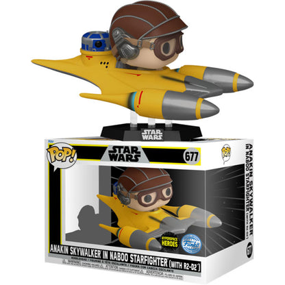 Star Wars - Anakin Skywalker in Naboo Starfighter with R2-D2 US Exclusive Pop! Ride