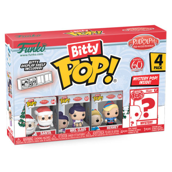 Rudolph - Santa Bitty Pop! Vinyl 4 Pack